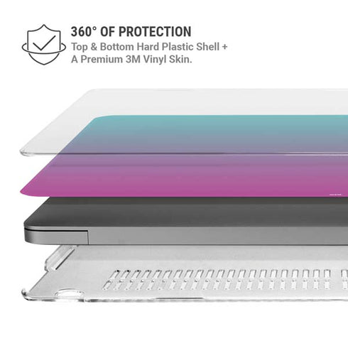 Purple and Blue Ombre MacBook Pro 14in (2021-24) Case plus Skin
